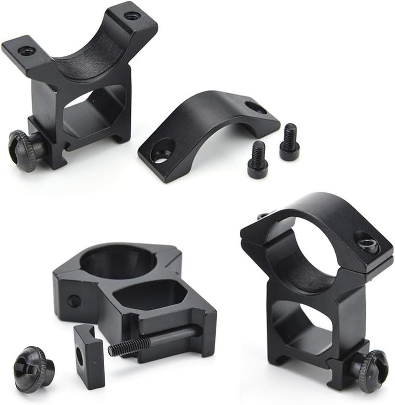 LONSEL 1'' Scope Rings, 2Pcs High Profile or 2Pcs Medium Profile 1 Inch Scope Mount Rings for Picatinny Rail - Image 5